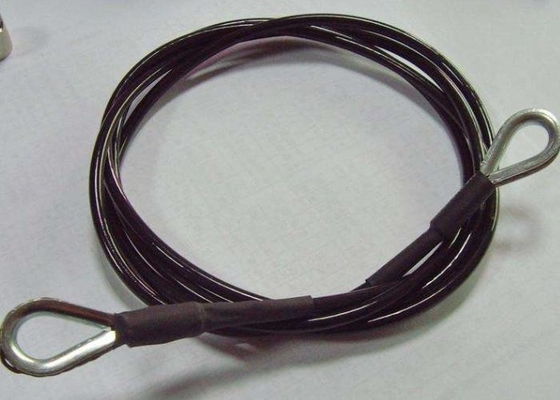 Câble métallique noir de gymnase diamètre extérieur de 1/4 pouce pour l'Assemblée d'équipement de gymnase