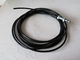 Câble métallique enduit en plastique, câble à la maison noir de gymnase avec le diamètre extérieur de 6.5mm
