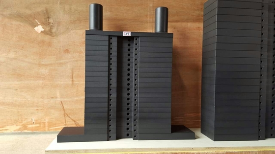 Pile de poids rectangulaire à surface lisse pour équipement d'entraînement en force
