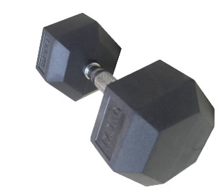 2.5kg - haltères de séance d'entraînement du gymnase 50kgs, haltères en caoutchouc d'hexagone de couleur noire