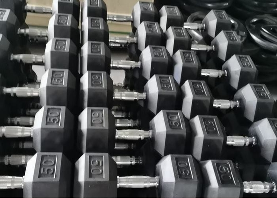 Le paquet emballé en caoutchouc à la maison 10LB de l'haltère 2 de sortilège glissent non les poids ergonomiques de main pour le muscle
